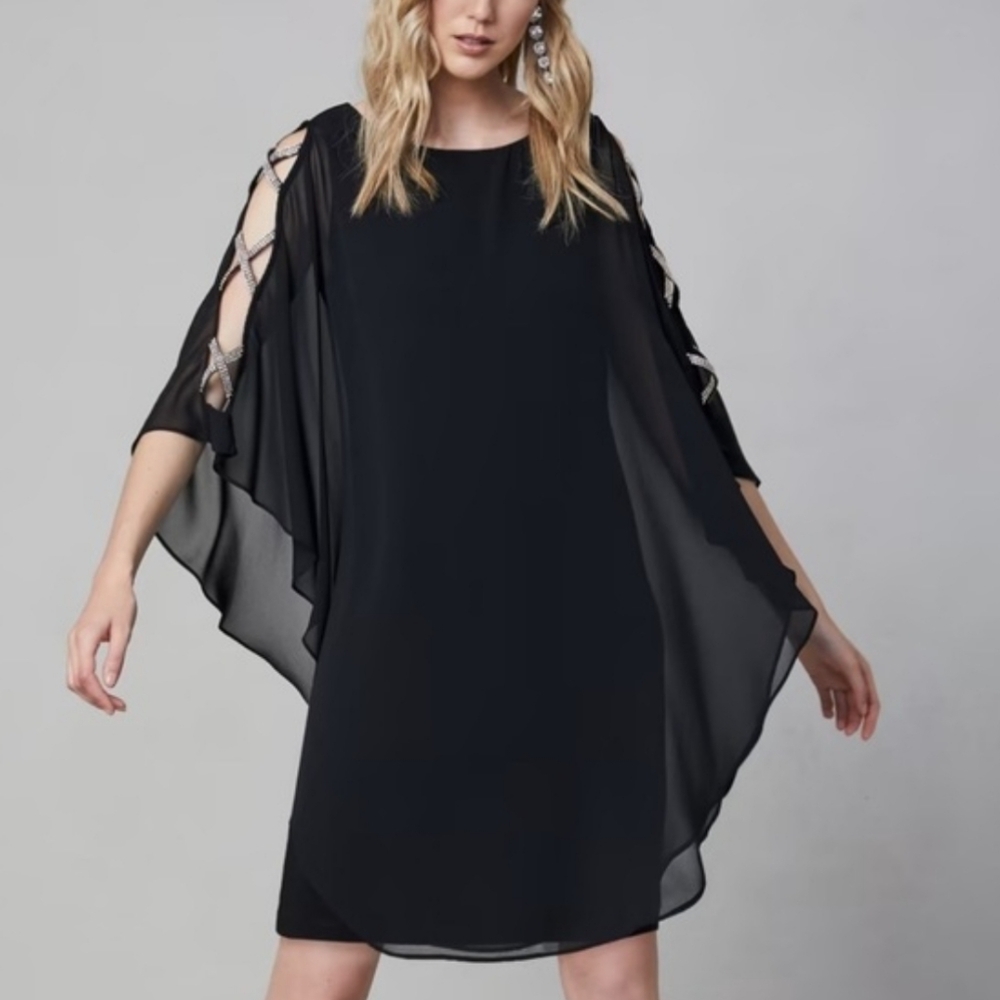 Xscape | Dresses | Black Rhinestone Embellished Dress